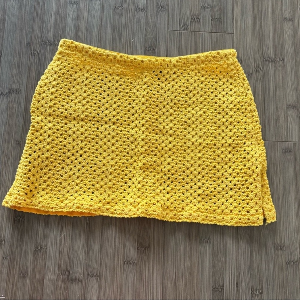 Triangl swimwear kasa Yellow Crochet Women's Skirt